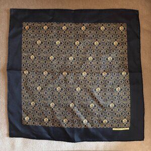 Hermes Patterned Silk Pocket Square